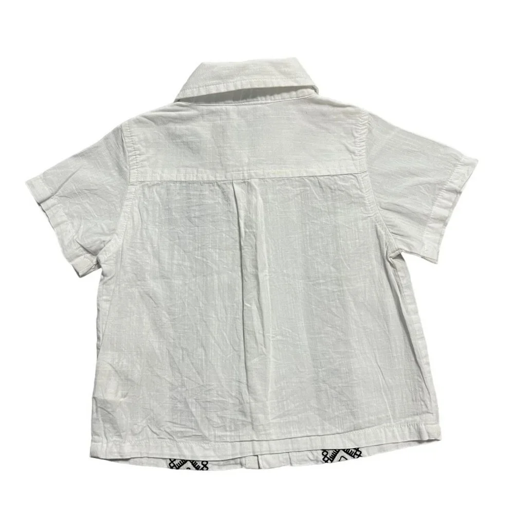 Old Navy 6-12m Embroidered Button Down Shirt